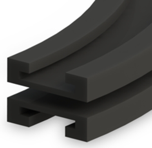 Curve guides for slat band chains with TAB guide - Profiles for conveying and transportation - Murtfeldt GmbH Kunststoffe